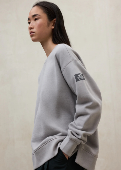 Sudadera ECOALF gris letras blancas