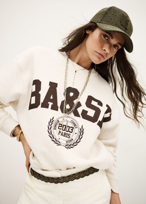 Sudadera BA&SH logo marrón