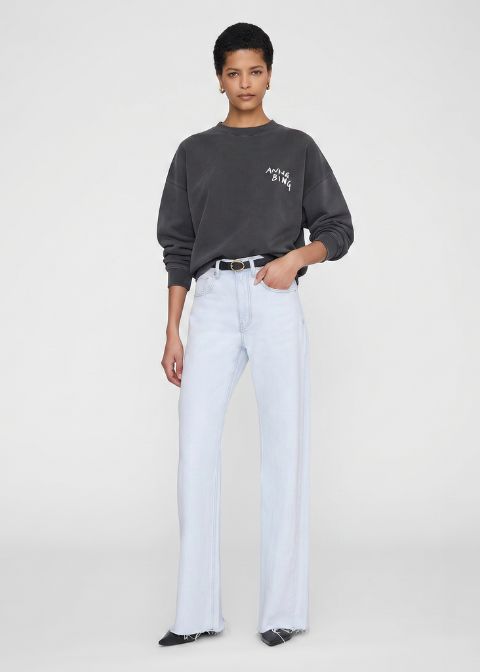 Sudadera ANINE BING negro letras espalda