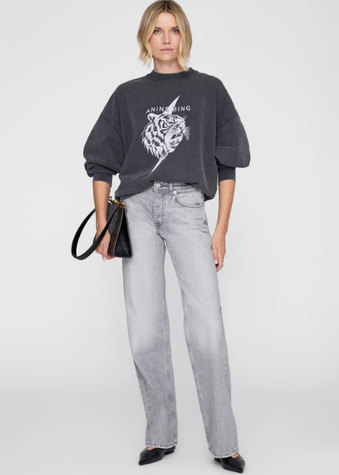 Sudadera ANINE BING negra tigre