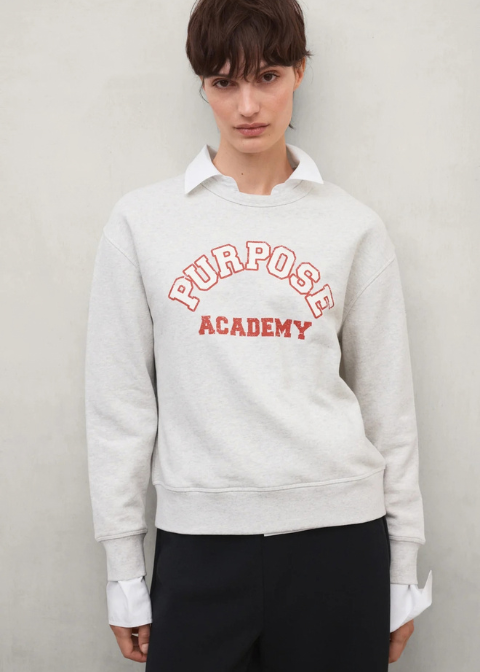 Sudadera ECOALF gris letras rojas