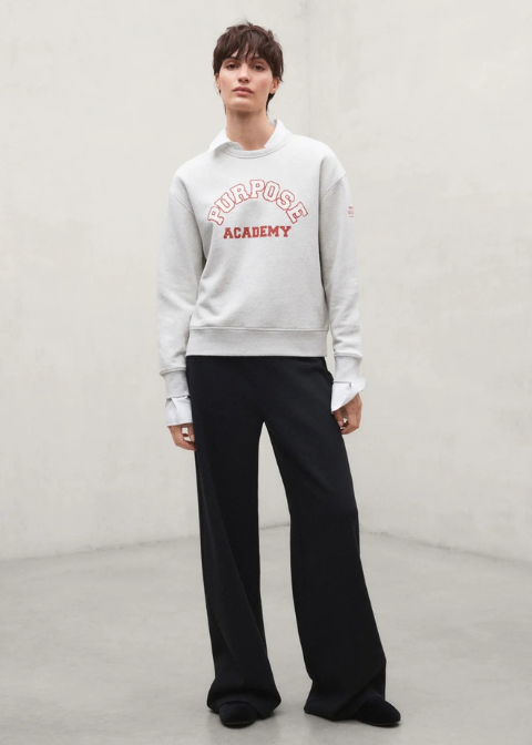 Sudadera ECOALF gris letras rojas