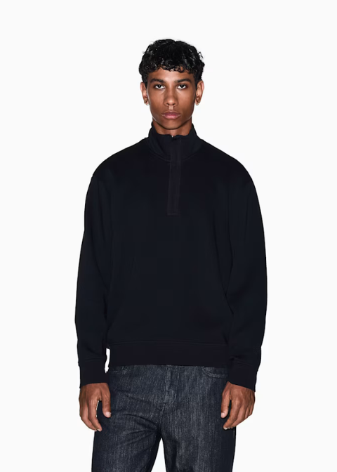 Sudadera ARMANI EXCHANGE cuello alto y cremallera oculta