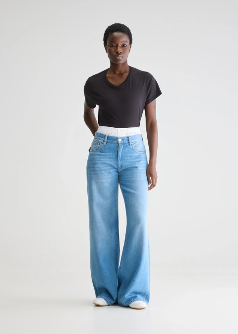 Jeans azul claro ancho