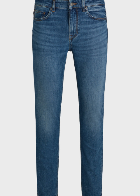 Jeans azul desgastado slim