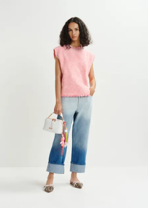 Jeans azul claro degradado