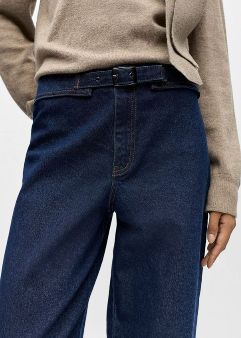 Jeans OBJECT azul oscuro cinturón