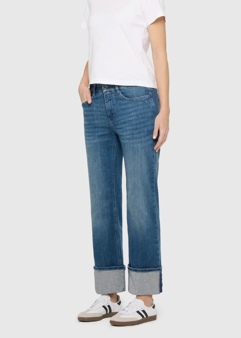 Jeans MAC azul recto doble