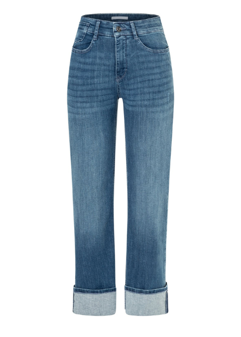 Jeans MAC azul recto doble