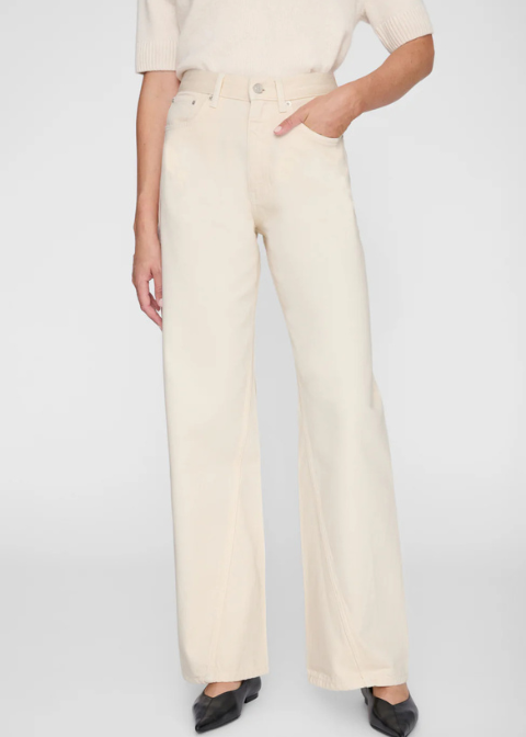 Jeans ANINE BING crudo ancho costura