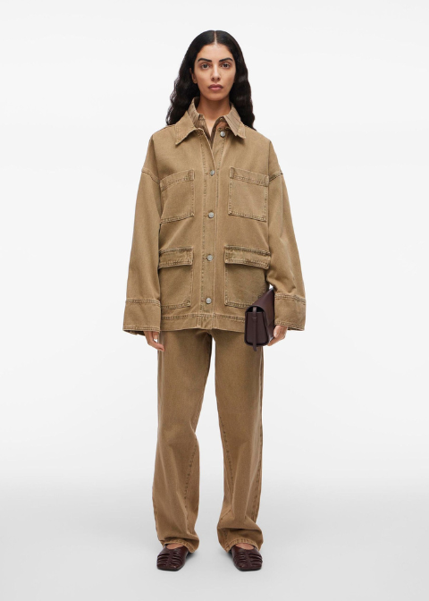 Cazadora ROUGE EDIT camel larga