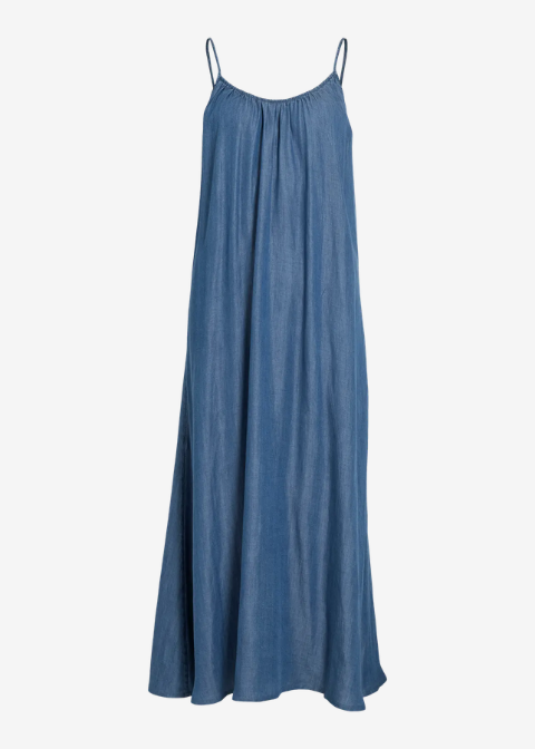 Vestido VILA azul vaquero fino