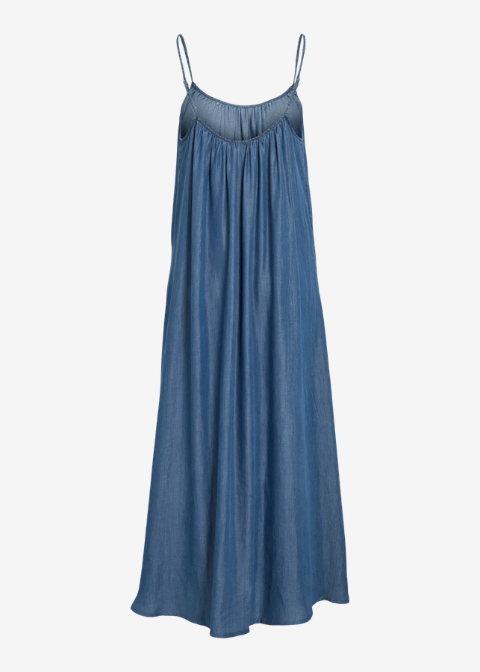 Vestido VILA azul vaquero fino