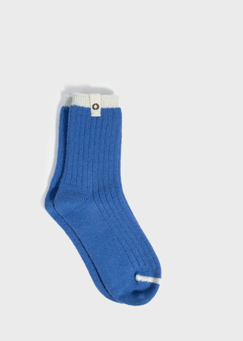 Calcetines ECOALF contraste azul ribete blanco