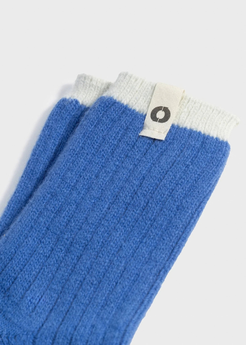 Calcetines ECOALF contraste azul ribete blanco