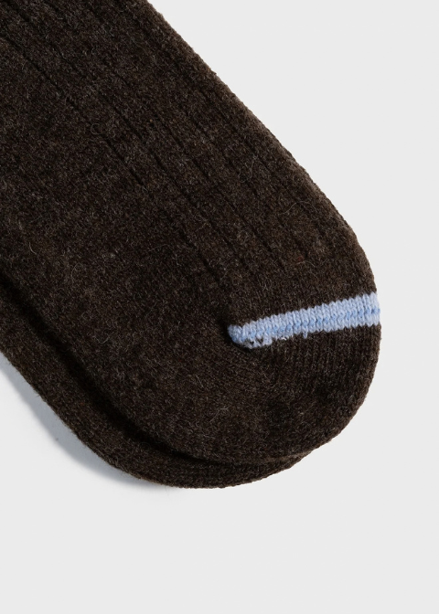 Calcetines ECOALF contraste marrón oscuro ribete azul