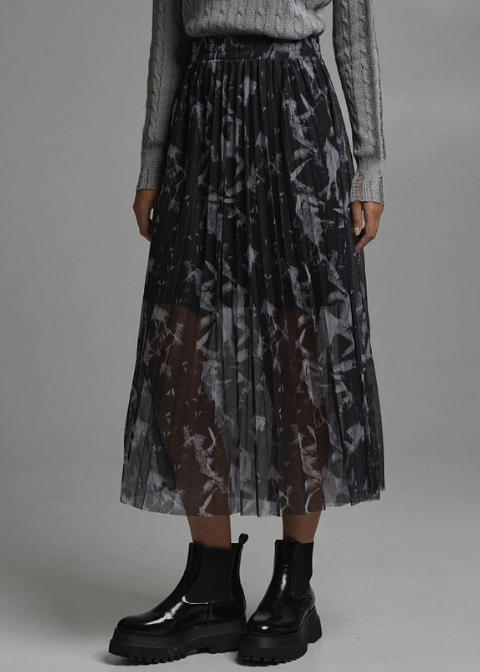 Falda BSB estampada plisada