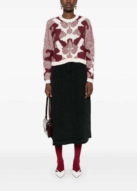 Falda BASH negro acampanada