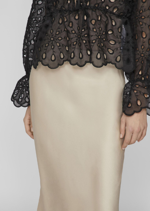 Falda VIELLETTE larga satinada