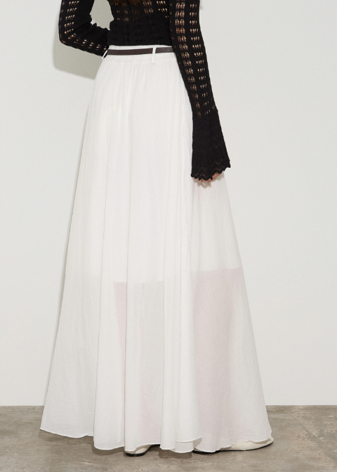 Falda BSB blanca larga forro