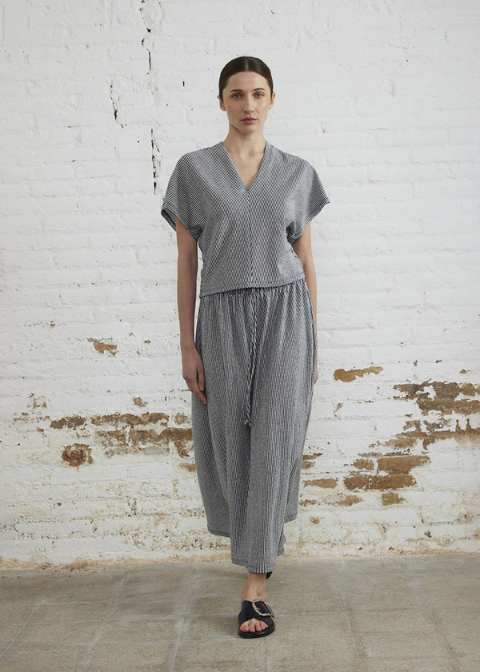 Falda SITA MURT a rayas lino