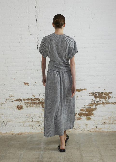 Falda SITA MURT a rayas lino