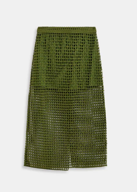 Falda verde troquetala brilli