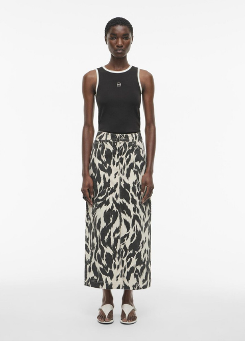 Falda ROUGE EDIT midi print