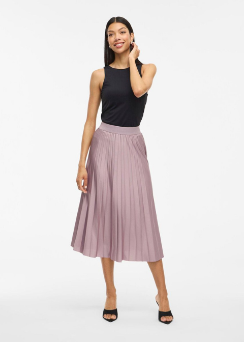 Falda VILA malva plisada