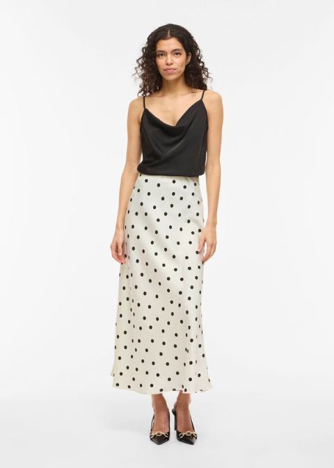 Falda VILA cruda lunares negros