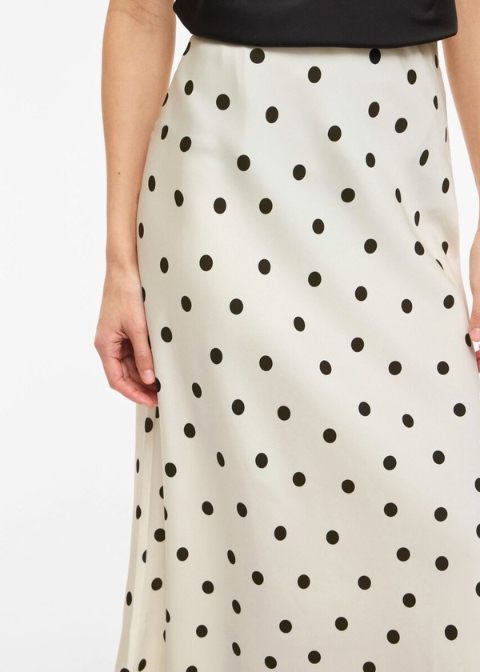 Falda VILA cruda lunares negros