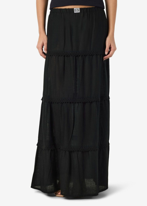 Falda NOISY negra maxi
