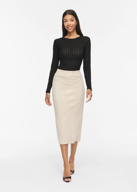 Falda midi VILA efecto ante