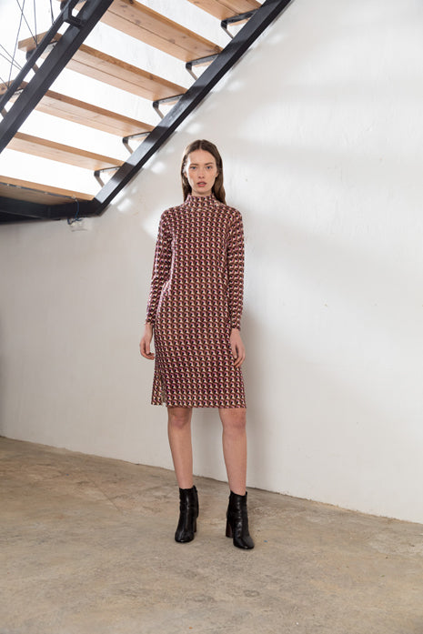 Vestido de punto estampado