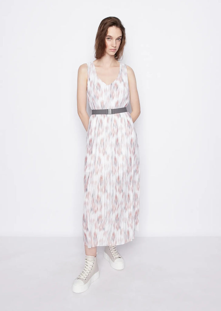 Vestido estampado midi